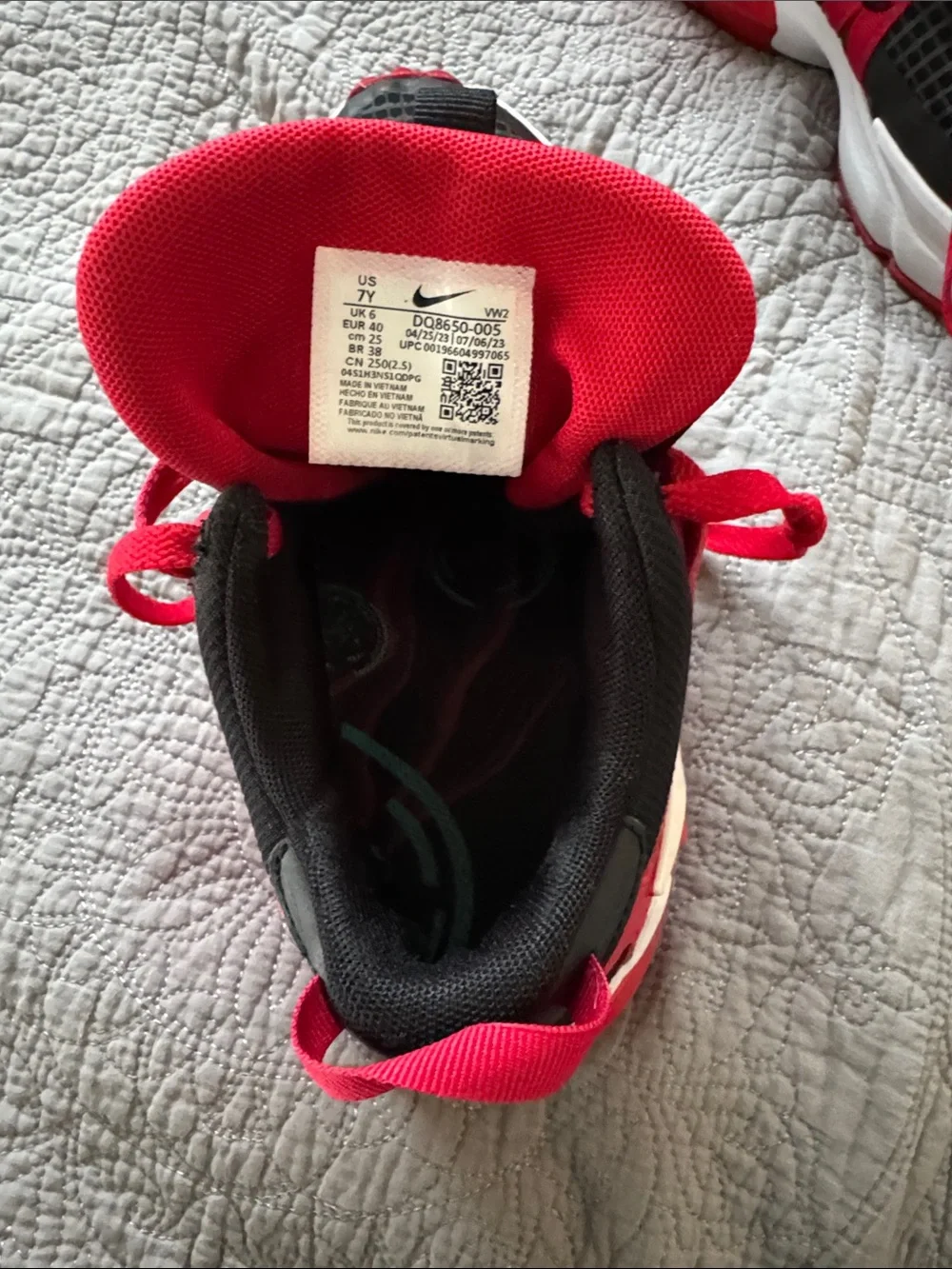 Nike Kids Black and Red Athletic Sneakers